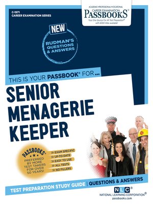 cover image of Senior Menagerie Keeper